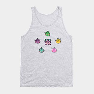 colorful rainbow junimos and a stardrops Tank Top